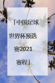 「中国足球世界杯预选赛2021赛程」2021法网男单决赛时间表