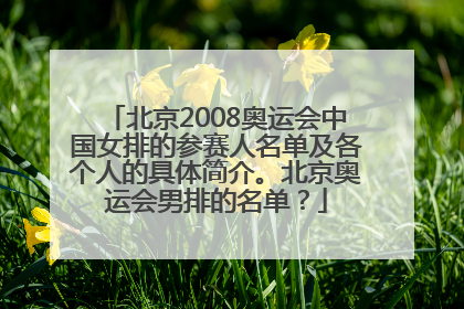 北京2008奥运会中国女排的参赛人名单及各个人的具体简介。北京奥运会男排的名单？
