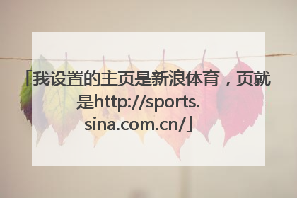 我设置的主页是新浪体育，页就是http://sports.sina.com.cn/