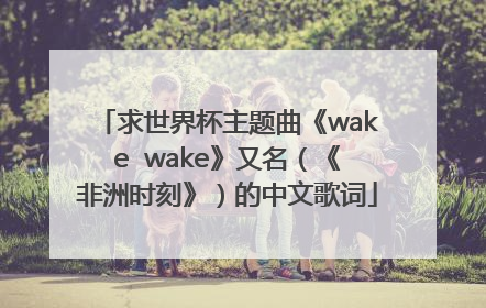 求世界杯主题曲《wake  wake》又名（《非洲时刻》）的中文歌词