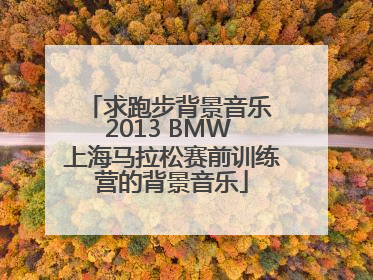 求跑步背景音乐 2013 BMW 上海马拉松赛前训练营的背景音乐