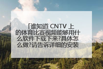 谁知道 CNTV 上的体育比赛视频能够用什么软件下载下来?具体怎么做?请告诉详细的安装及使用方法.