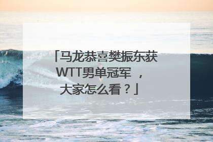 马龙恭喜樊振东获WTT男单冠军 ，大家怎么看？