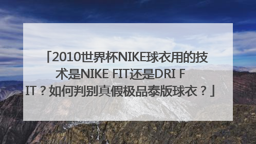 2010世界杯NIKE球衣用的技术是NIKE FIT还是DRI FIT？如何判别真假极品泰版球衣？