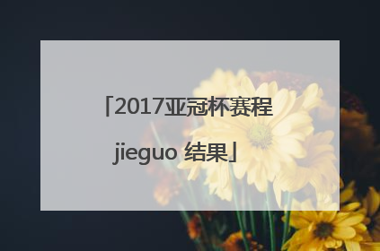 2017亚冠杯赛程jieguo 结果