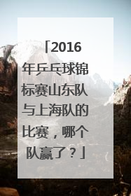 2016年乒乓球锦标赛山东队与上海队的比赛，哪个队赢了？