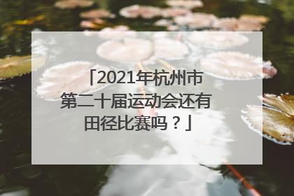 2021年杭州市第二十届运动会还有田径比赛吗？