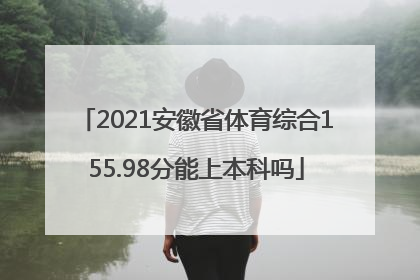 2021安徽省体育综合155.98分能上本科吗