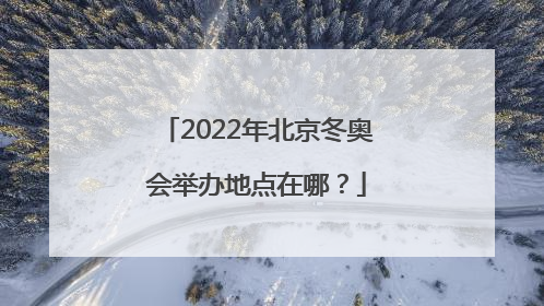 2022年北京冬奥会举办地点在哪？