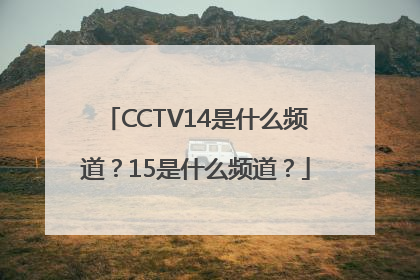CCTV14是什么频道？15是什么频道？