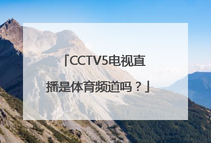 CCTV5电视直播是体育频道吗？