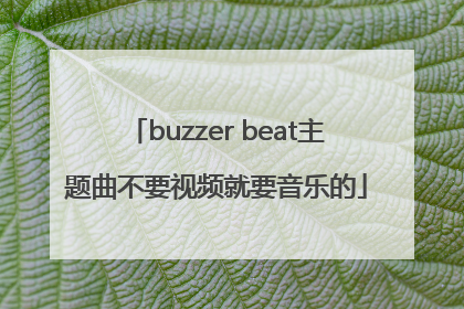 buzzer beat主题曲不要视频就要音乐的